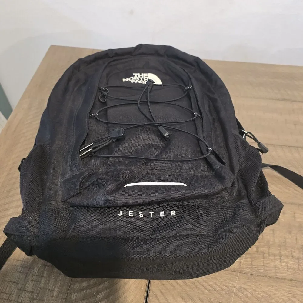 The North Face Jester Backpack Black One Size Zip Padded Straps Pockets